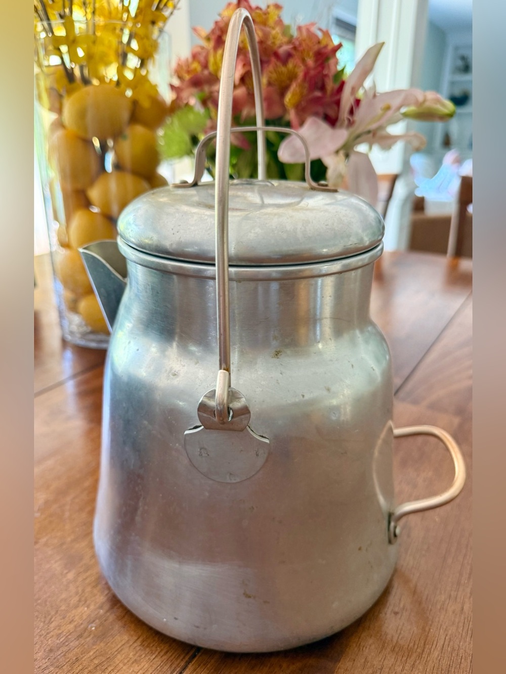 Vintage Wherever Aluminum and copper Percolator Large 16 Cup Beautiful!